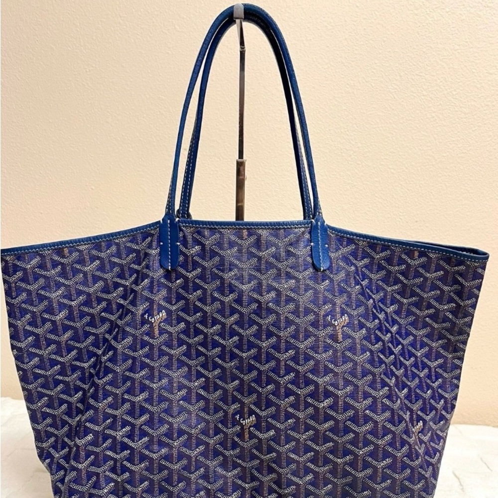Goyard St Louis Tote Blue With Pouch